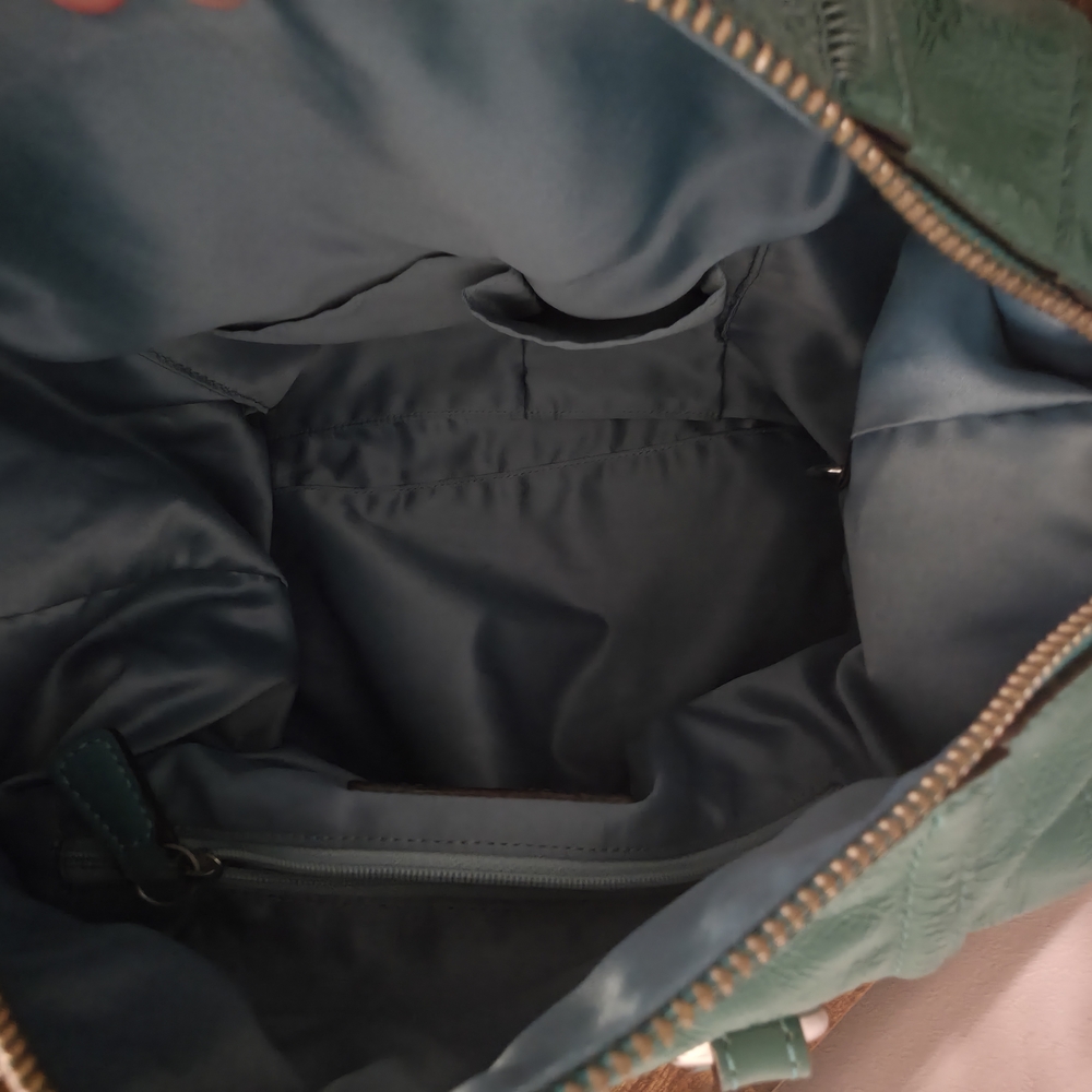 Rare Coach Ashley in Green Jade Patent leather Satchel And Matching Wallet - Picture 7 of 11
